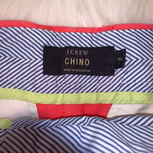 J. Crew Women’s Orange/Coral Chino Shorts 2 - Picture 3 of 6